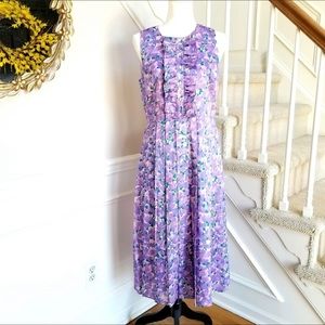 J Crew Ruffle pleated dress